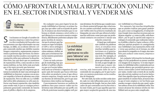 Reputación online - Overalia - El Economista